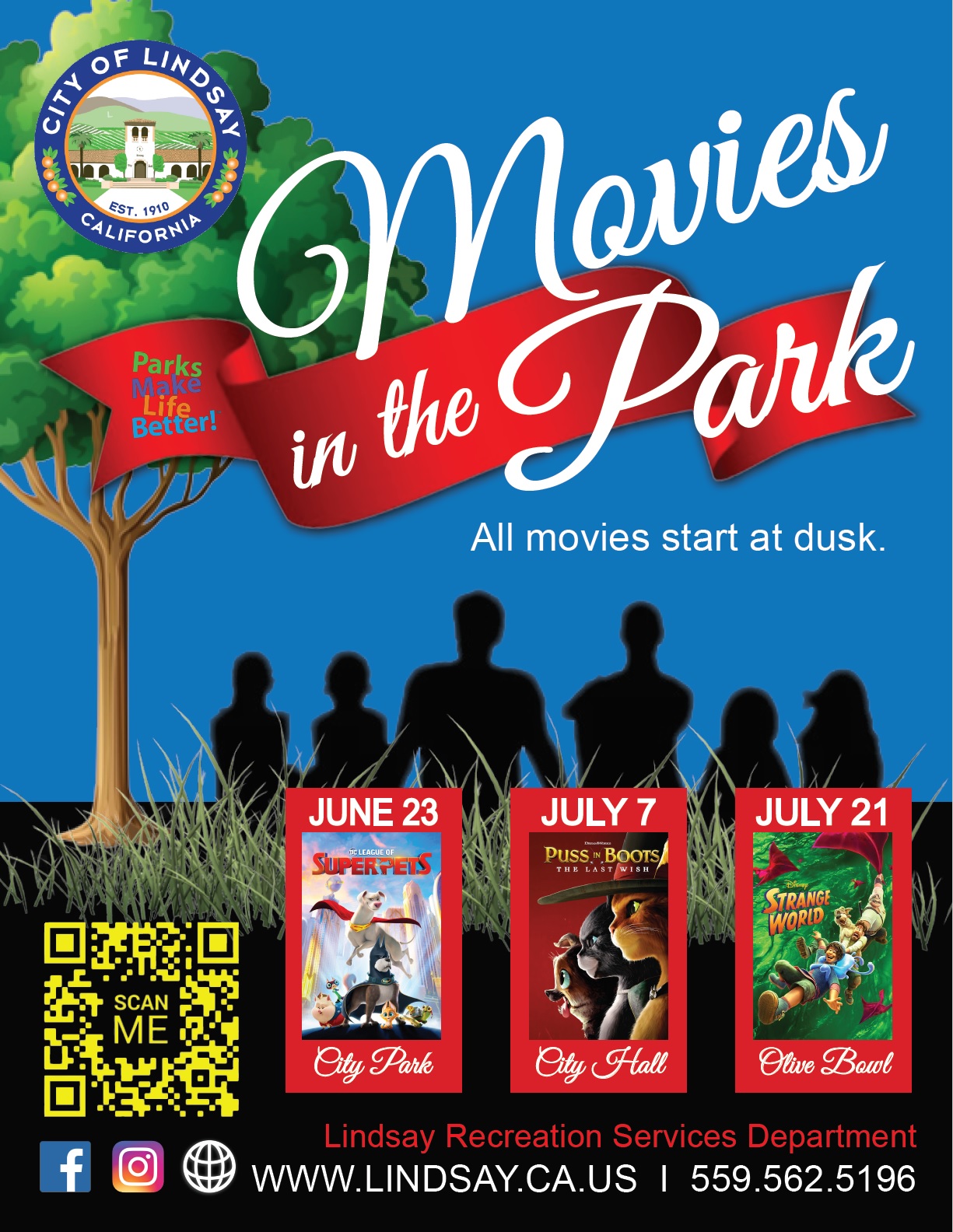 MOVIES IN THE PARK Lindsay California